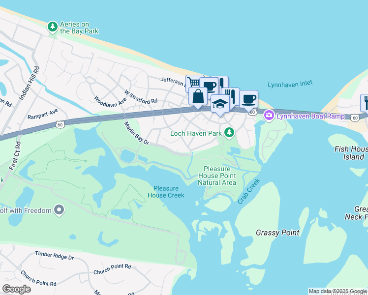 map of restaurants, bars, coffee shops, grocery stores, and more near 2123 Mystic Cove Drive in Virginia Beach