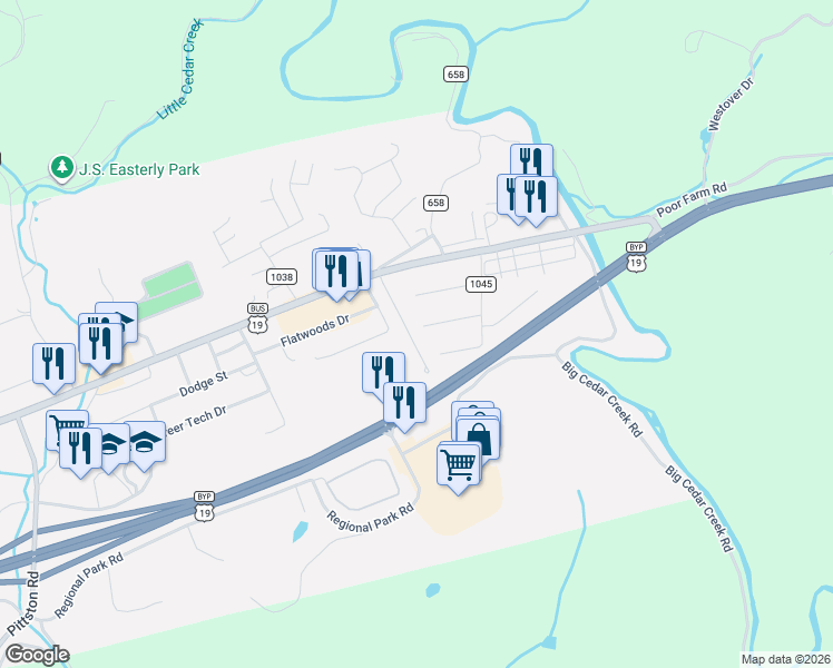 map of restaurants, bars, coffee shops, grocery stores, and more near 1001-1049 Stone Drive in Lebanon