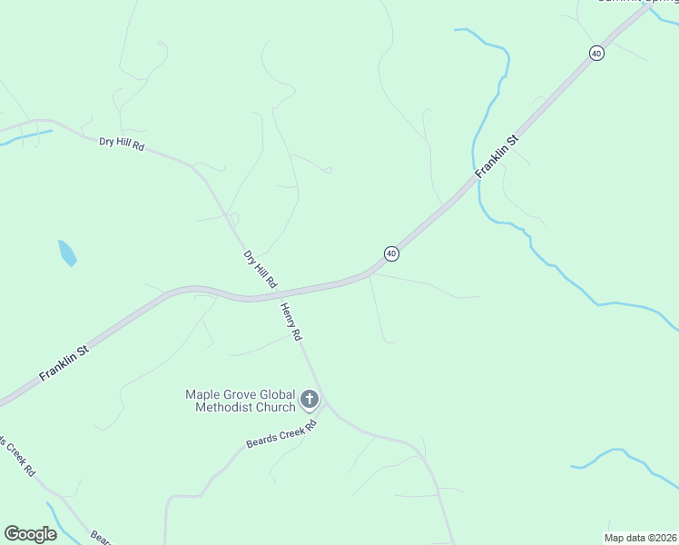 map of restaurants, bars, coffee shops, grocery stores, and more near 14058 Franklin Street in Ferrum