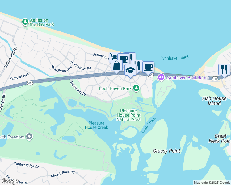 map of restaurants, bars, coffee shops, grocery stores, and more near 3743 Rockbridge Road in Virginia Beach