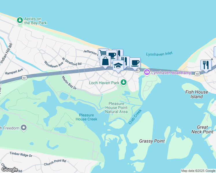 map of restaurants, bars, coffee shops, grocery stores, and more near 3743 Rockbridge Road in Virginia Beach