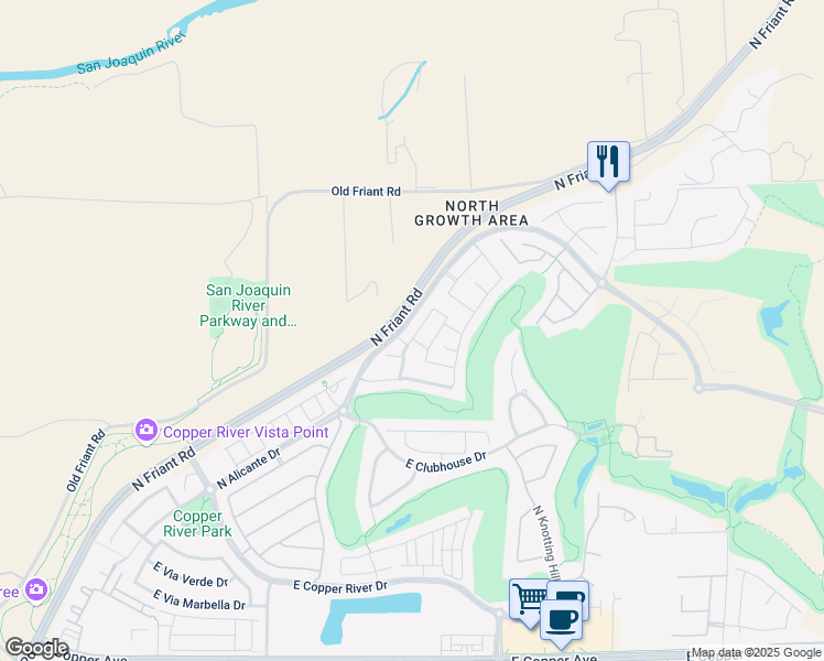 map of restaurants, bars, coffee shops, grocery stores, and more near 11631 North Bella Vita Avenue in Fresno