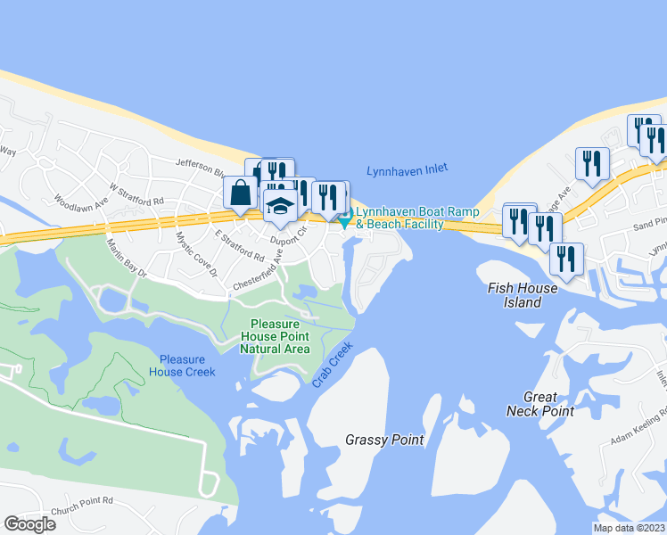 map of restaurants, bars, coffee shops, grocery stores, and more near 2078 Tazewell Road in Virginia Beach
