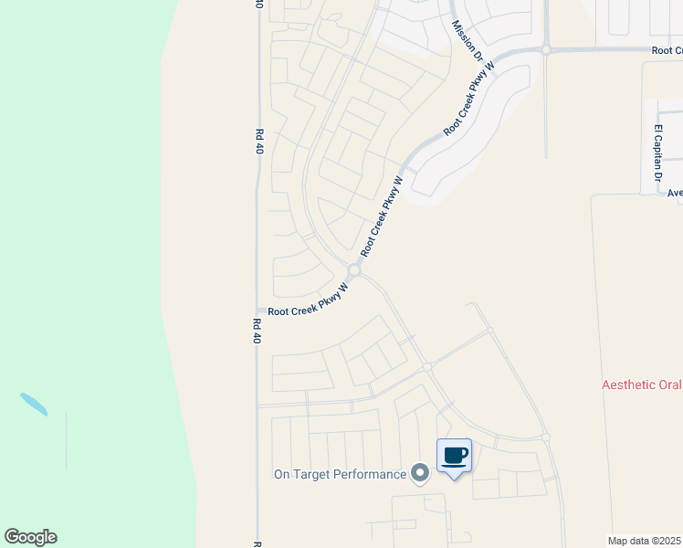 map of restaurants, bars, coffee shops, grocery stores, and more near 1255 Peters Road in Madera
