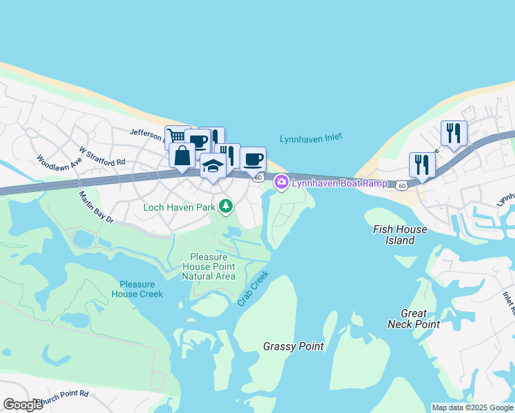 map of restaurants, bars, coffee shops, grocery stores, and more near 2090 Tazewell Road in Virginia Beach