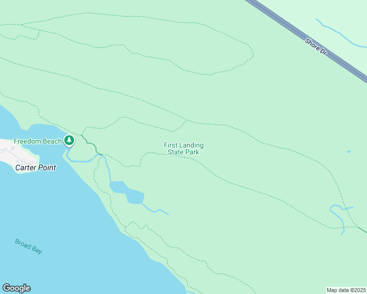 map of restaurants, bars, coffee shops, grocery stores, and more near 2500 Shore Drive in Virginia Beach