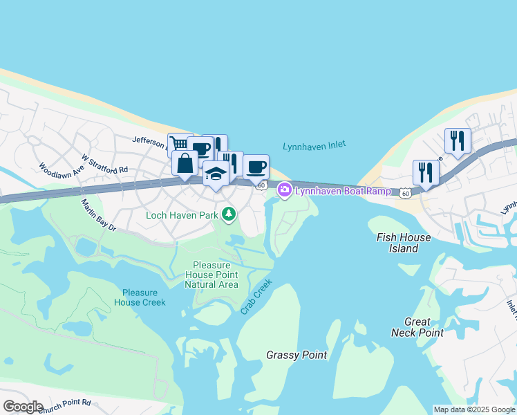 map of restaurants, bars, coffee shops, grocery stores, and more near 2090 Tazewell Road in Virginia Beach