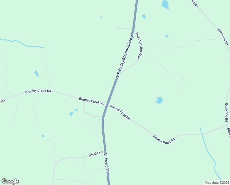 map of restaurants, bars, coffee shops, grocery stores, and more near 12042 L P Bailey Memorial Highway in Nathalie