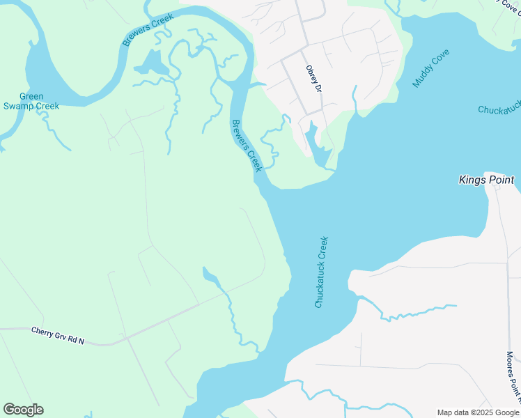 map of restaurants, bars, coffee shops, grocery stores, and more near 1876 North Cherry Grove Road in Suffolk
