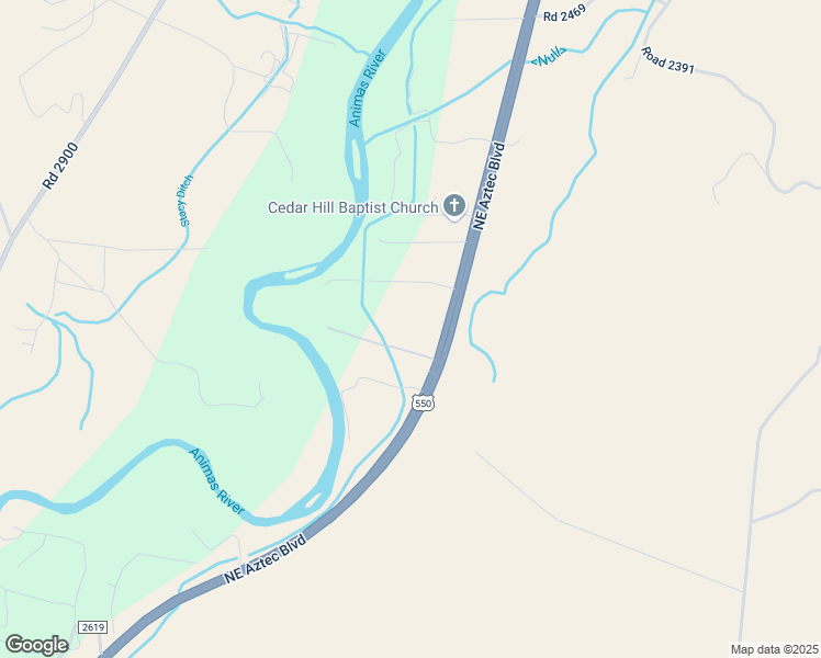 map of restaurants, bars, coffee shops, grocery stores, and more near 16747 U.S. 550 in Aztec