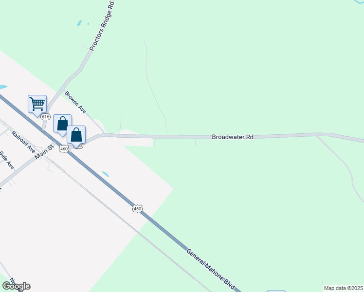 map of restaurants, bars, coffee shops, grocery stores, and more near 36272 Broadwater Road in Ivor