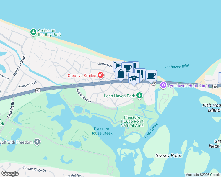 map of restaurants, bars, coffee shops, grocery stores, and more near 3767 East Stratford Road in Virginia Beach