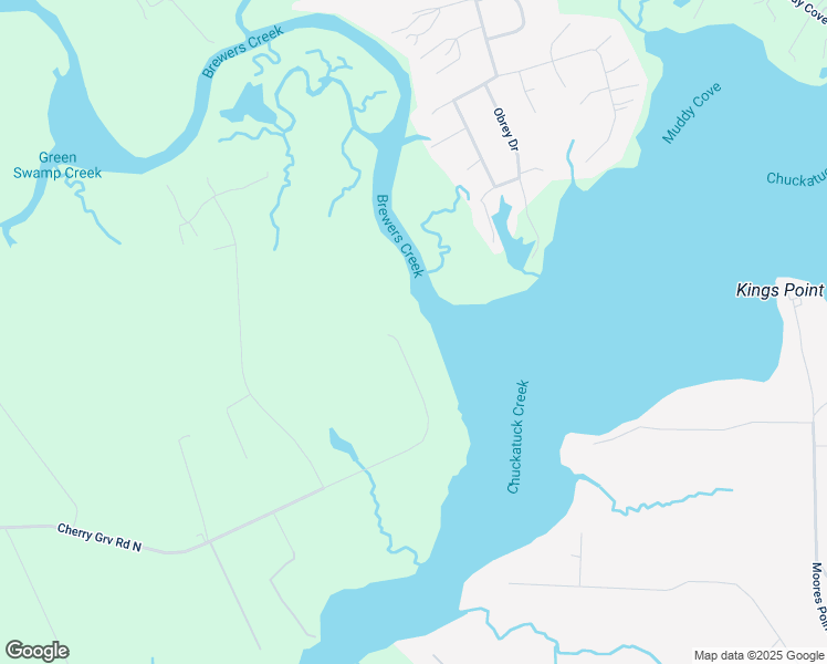 map of restaurants, bars, coffee shops, grocery stores, and more near 1876 North Cherry Grove Road in Suffolk