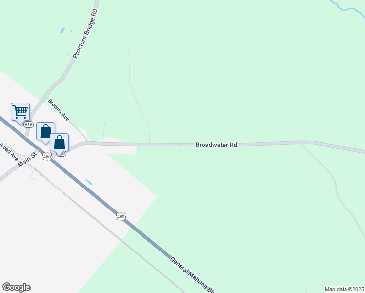 map of restaurants, bars, coffee shops, grocery stores, and more near 36272 Broadwater Road in Ivor