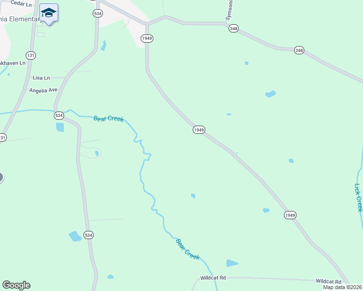 map of restaurants, bars, coffee shops, grocery stores, and more near 585-1483 Highway 1949 in Symsonia