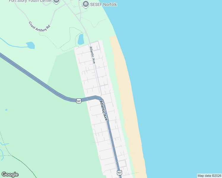 map of restaurants, bars, coffee shops, grocery stores, and more near 8308 Ocean Front Avenue in Virginia Beach
