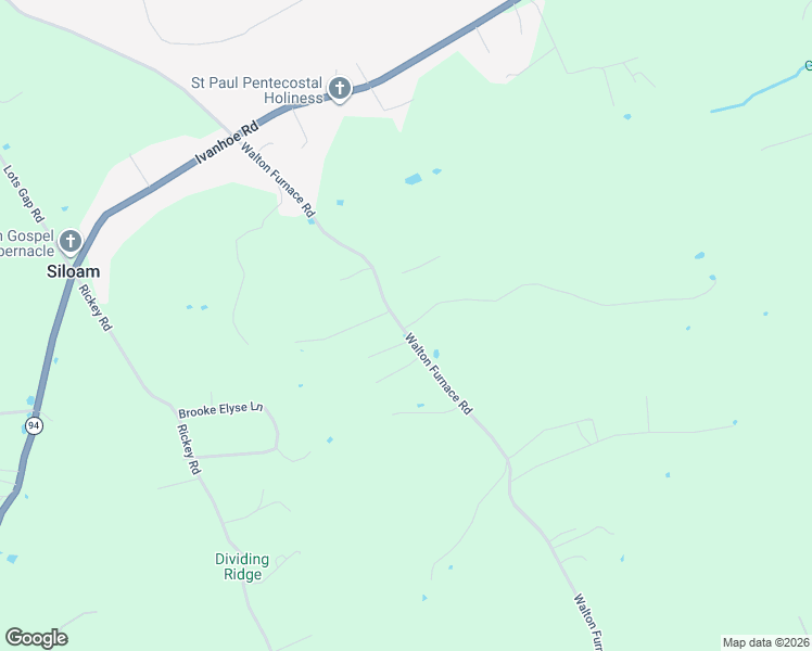 map of restaurants, bars, coffee shops, grocery stores, and more near Walton Furnace Road in Max Meadows