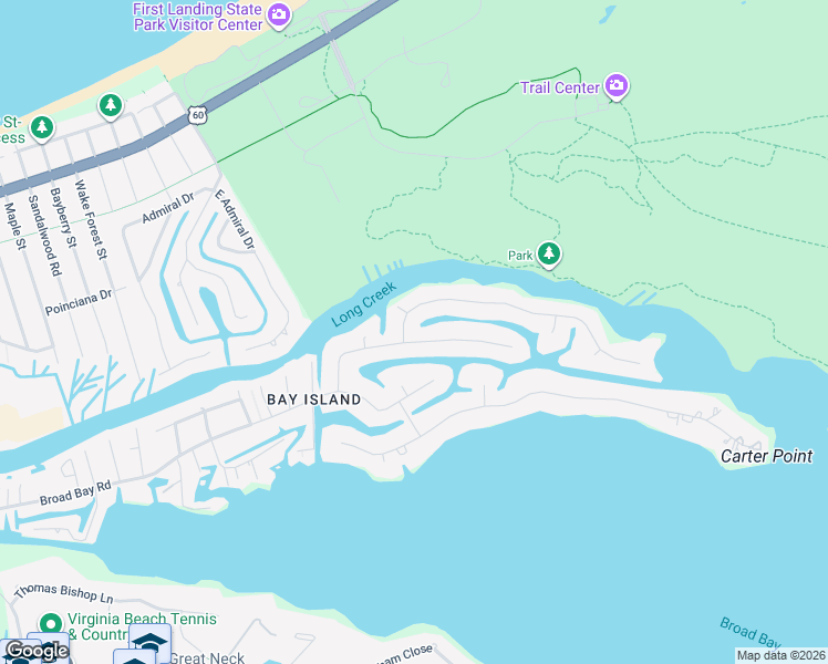 map of restaurants, bars, coffee shops, grocery stores, and more near 2369 Leeward Shore Drive in Virginia Beach