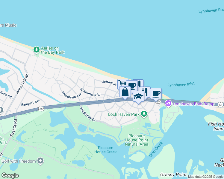 map of restaurants, bars, coffee shops, grocery stores, and more near 3738 Surry Road in Virginia Beach