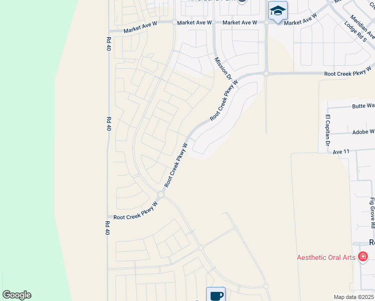 map of restaurants, bars, coffee shops, grocery stores, and more near 10683-10999 Road 40 in Madera