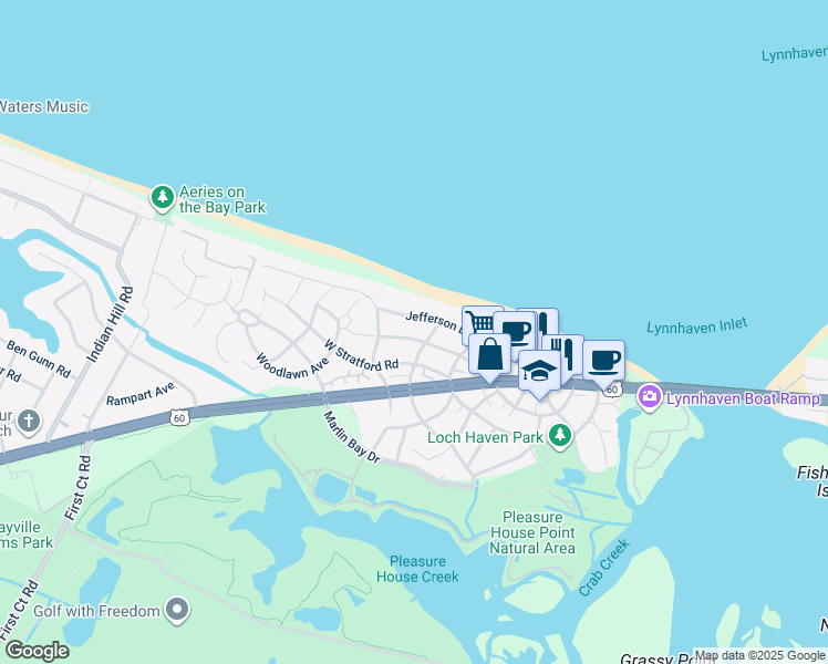 map of restaurants, bars, coffee shops, grocery stores, and more near 3756 Surry Road in Virginia Beach