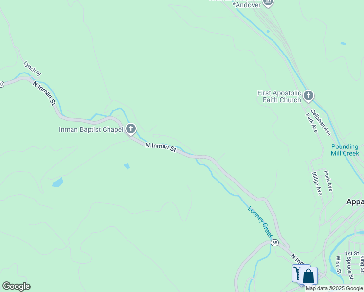 map of restaurants, bars, coffee shops, grocery stores, and more near 293 Don Whitehead Drive in Appalachia