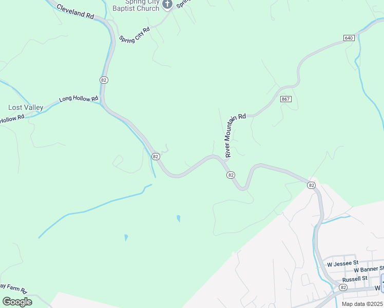 map of restaurants, bars, coffee shops, grocery stores, and more near County Road 640 in Cleveland