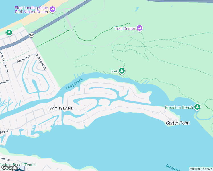 map of restaurants, bars, coffee shops, grocery stores, and more near 2325 Leeward Shore Drive in Virginia Beach