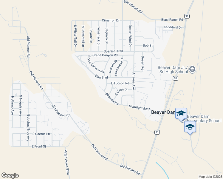 map of restaurants, bars, coffee shops, grocery stores, and more near 2650 Mesa in Littlefield
