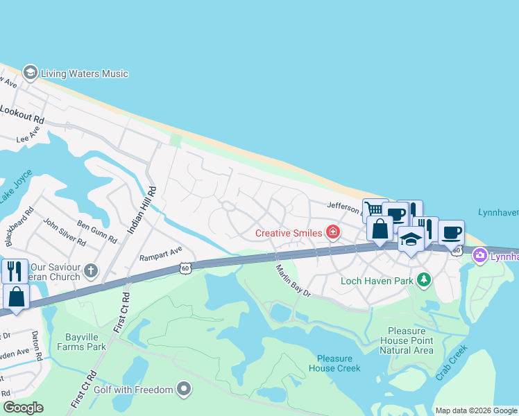 map of restaurants, bars, coffee shops, grocery stores, and more near 2320 Raleigh Avenue in Virginia Beach