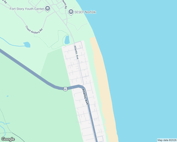 map of restaurants, bars, coffee shops, grocery stores, and more near 107 85th Street in Virginia Beach