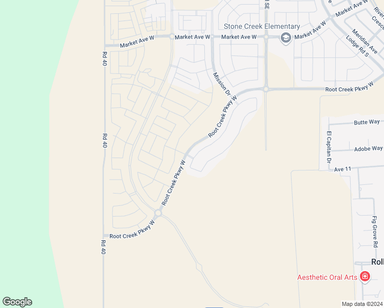 map of restaurants, bars, coffee shops, grocery stores, and more near 1021 Highland Road in Madera