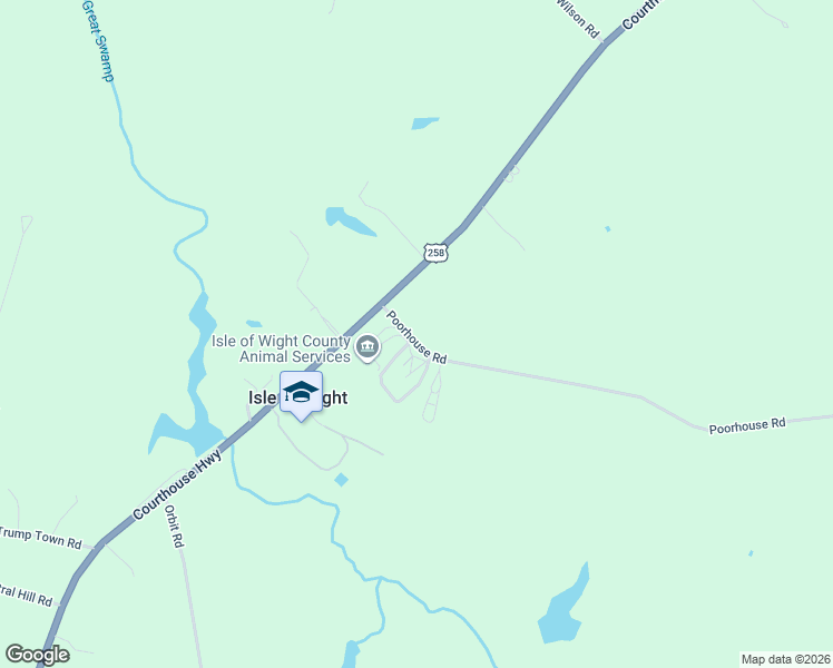 map of restaurants, bars, coffee shops, grocery stores, and more near 13052 Poor House Road in Windsor