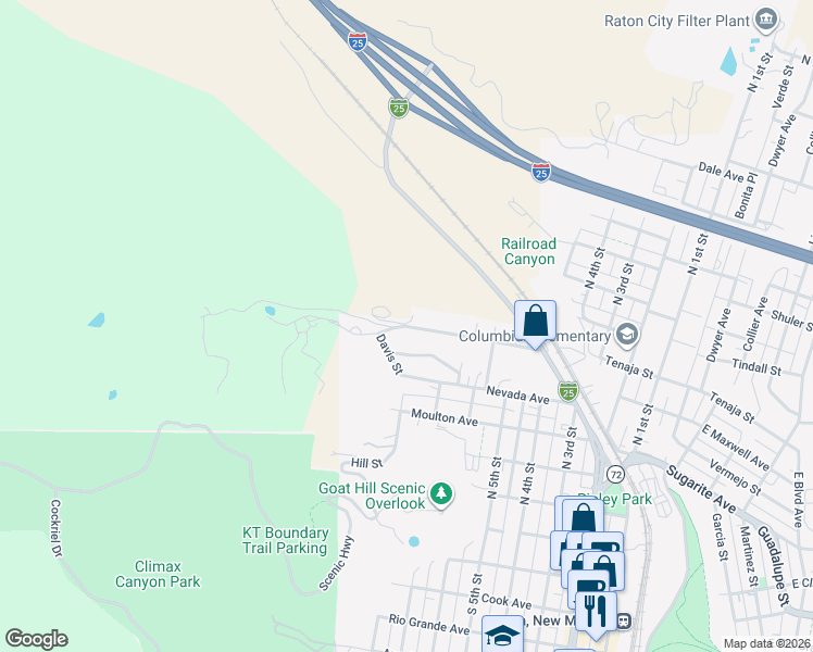 map of restaurants, bars, coffee shops, grocery stores, and more near 378 Francis Avenue in Raton