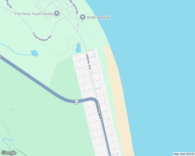 map of restaurants, bars, coffee shops, grocery stores, and more near 107 85th Street in Virginia Beach