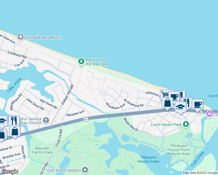map of restaurants, bars, coffee shops, grocery stores, and more near 3983 West Stratford Road in Virginia Beach