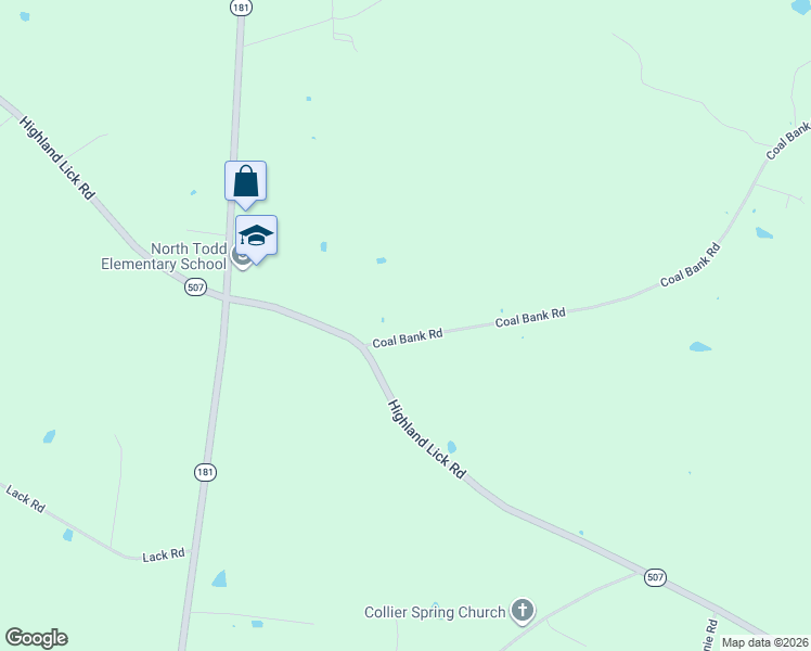 map of restaurants, bars, coffee shops, grocery stores, and more near 97-599 Coal Bank Road in Todd