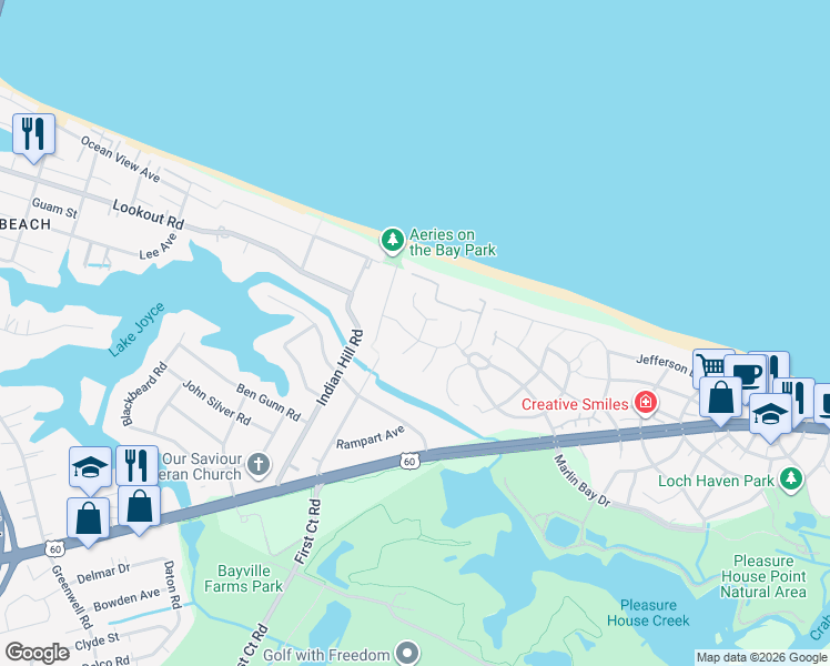 map of restaurants, bars, coffee shops, grocery stores, and more near 2301 Purple Martin Lane in Virginia Beach