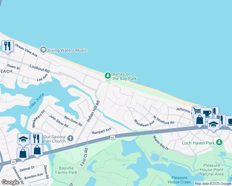 map of restaurants, bars, coffee shops, grocery stores, and more near 3923 Whooping Crane Circle in Virginia Beach