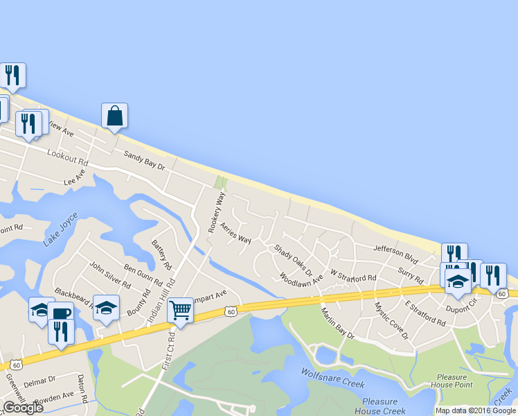 map of restaurants, bars, coffee shops, grocery stores, and more near 3904 Whispering Oaks Place in Virginia Beach