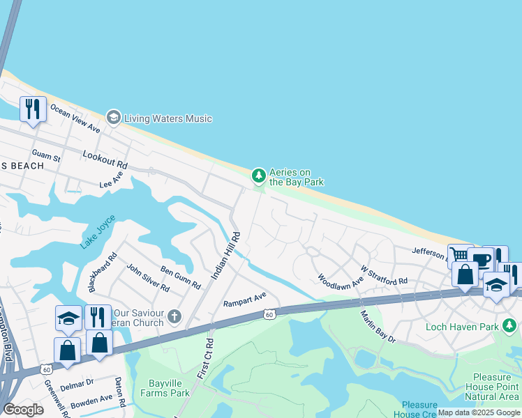 map of restaurants, bars, coffee shops, grocery stores, and more near 3923 Whooping Crane Circle in Virginia Beach