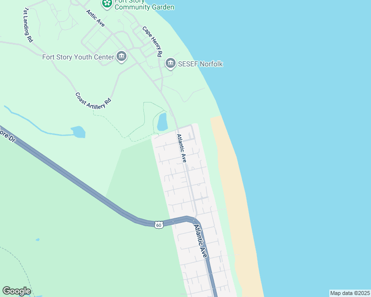 map of restaurants, bars, coffee shops, grocery stores, and more near 8705 Atlantic Avenue in Virginia Beach