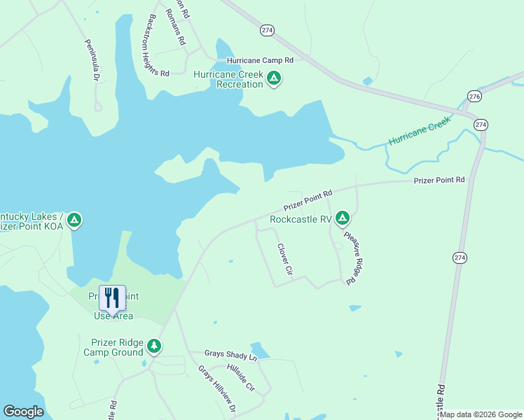 map of restaurants, bars, coffee shops, grocery stores, and more near 764 Prizer Point Road in Cadiz