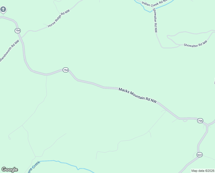 map of restaurants, bars, coffee shops, grocery stores, and more near 625 Macks Mountain Road Northwest in Indian Valley