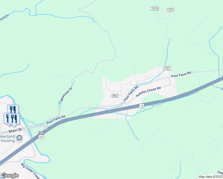 map of restaurants, bars, coffee shops, grocery stores, and more near Thomas Road in Lebanon