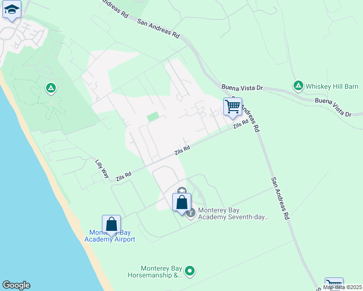 map of restaurants, bars, coffee shops, grocery stores, and more near 118 Zils Road in Watsonville