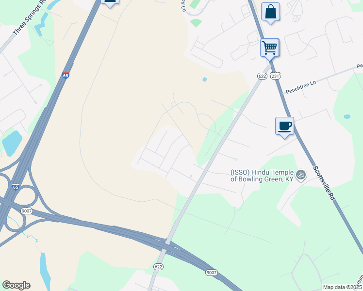 map of restaurants, bars, coffee shops, grocery stores, and more near 681 Plano Road in Bowling Green