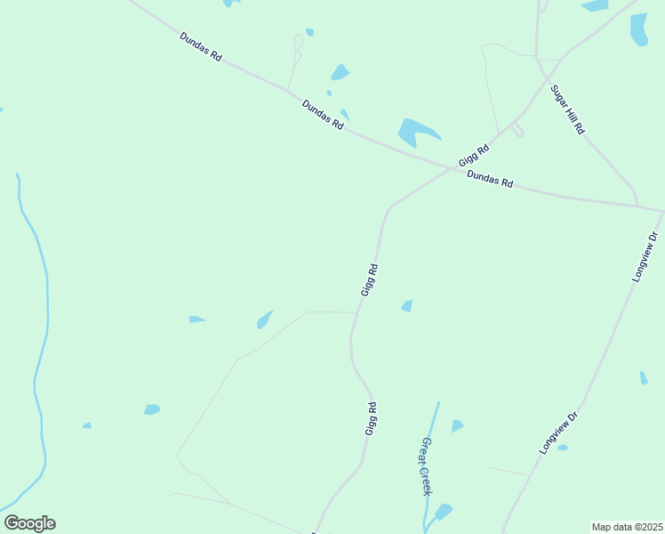 map of restaurants, bars, coffee shops, grocery stores, and more near 1949 Gigg Road in Dundas