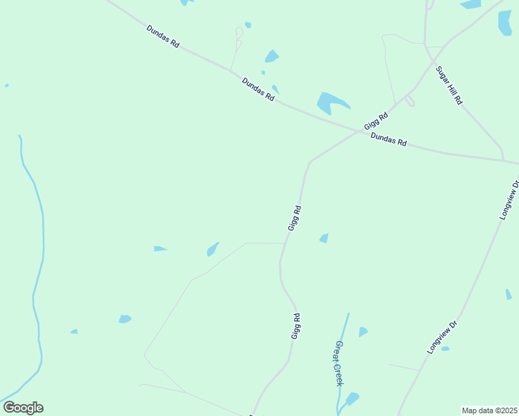 map of restaurants, bars, coffee shops, grocery stores, and more near 1949 Gigg Road in Dundas