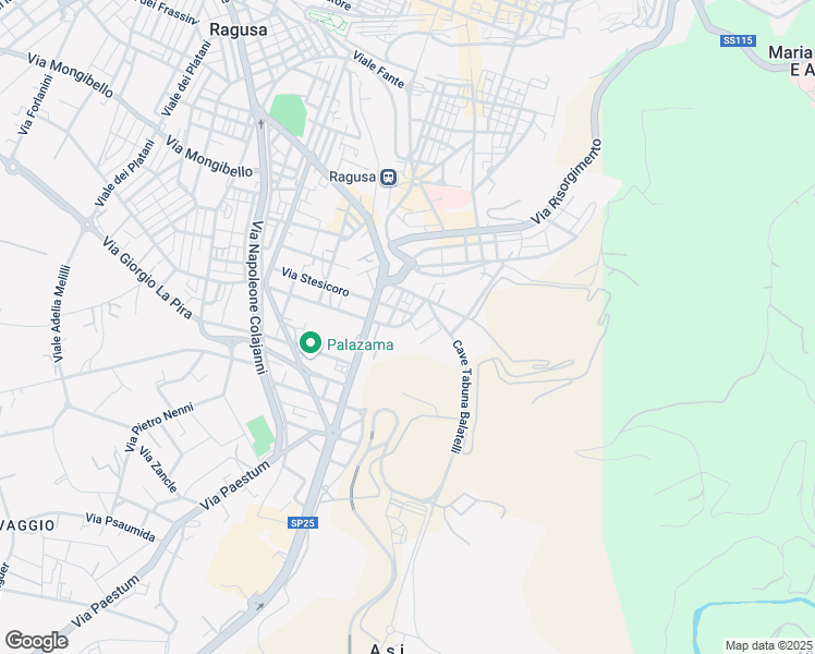 map of restaurants, bars, coffee shops, grocery stores, and more near 9 Via Ducezio in Ragusa